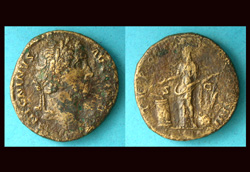 Antoninus Pius, Sestertius, Salus Reverse